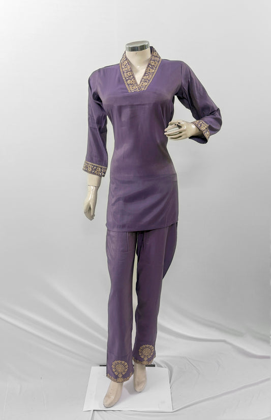 purple maternity