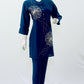 Midnight Bloom Embroidered Co-ord Set