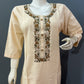 Sand Dune Embroidered Linen Cotton Kurti Set