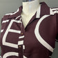 Urban Script Deep Co-ord Set (Maroon Rayon)