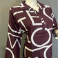 Urban Script Deep Co-ord Set (Maroon Rayon)