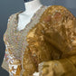 Vintage Gold Floral Rayon Cotton Kurti Set